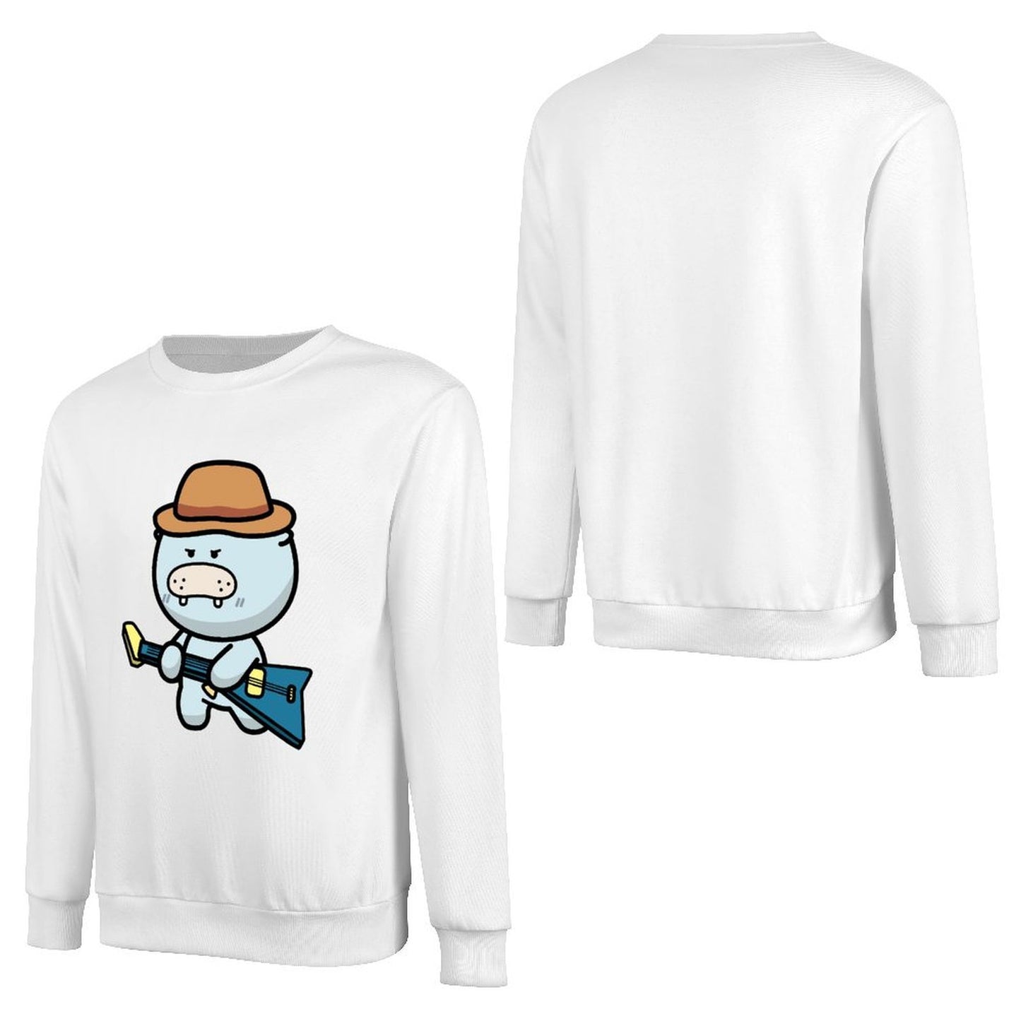 Front Patterned Long Sleeve TopPrinting Sharp