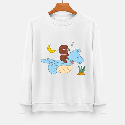 Front Patterned Long Sleeve TopStrong Heavyweight