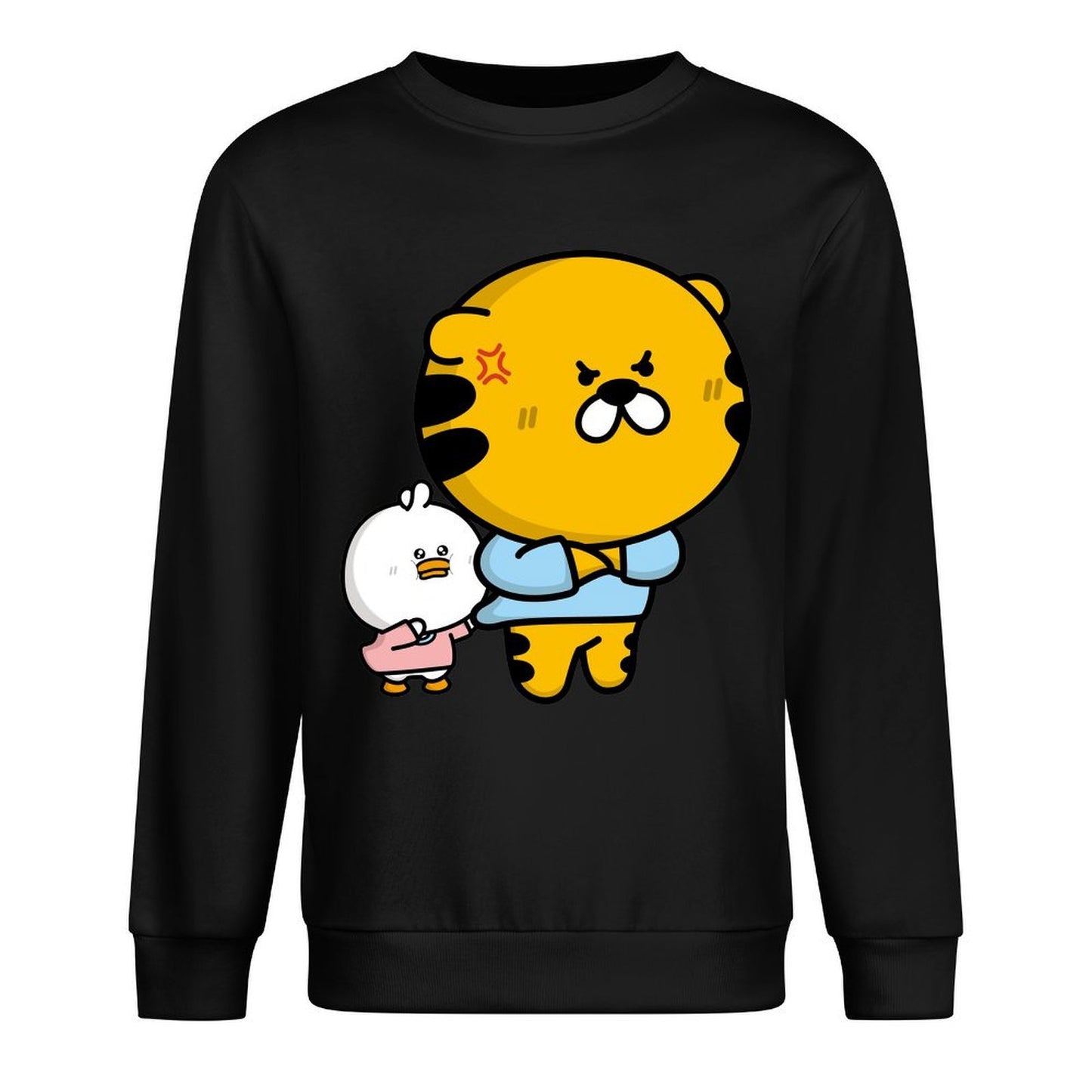 Front Patterned Long Sleeve TopColorfast Shrink-Resistant