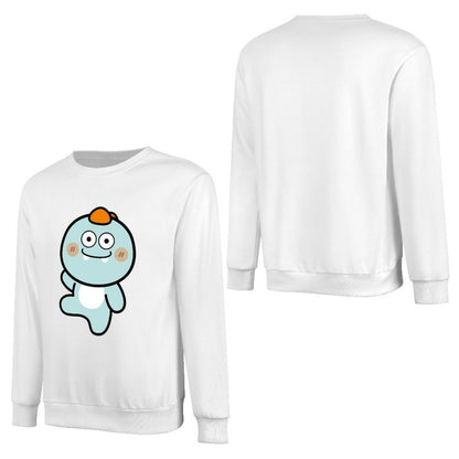 Front Patterned Long Sleeve TopRegular Smooth Feel