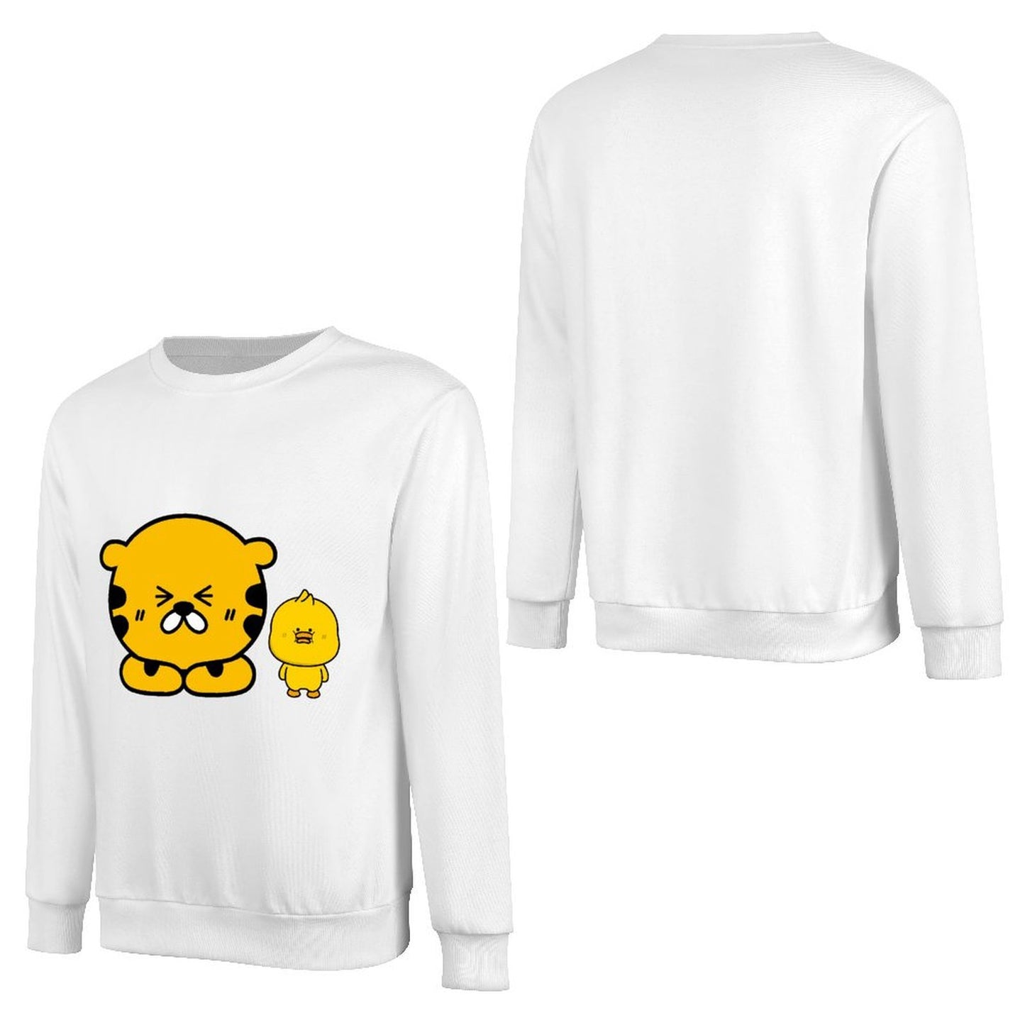 Front Patterned Long Sleeve TopLong Lasting Crewneck