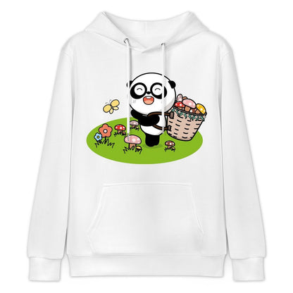 Crisp Print Natural Front Graphic Hoodies