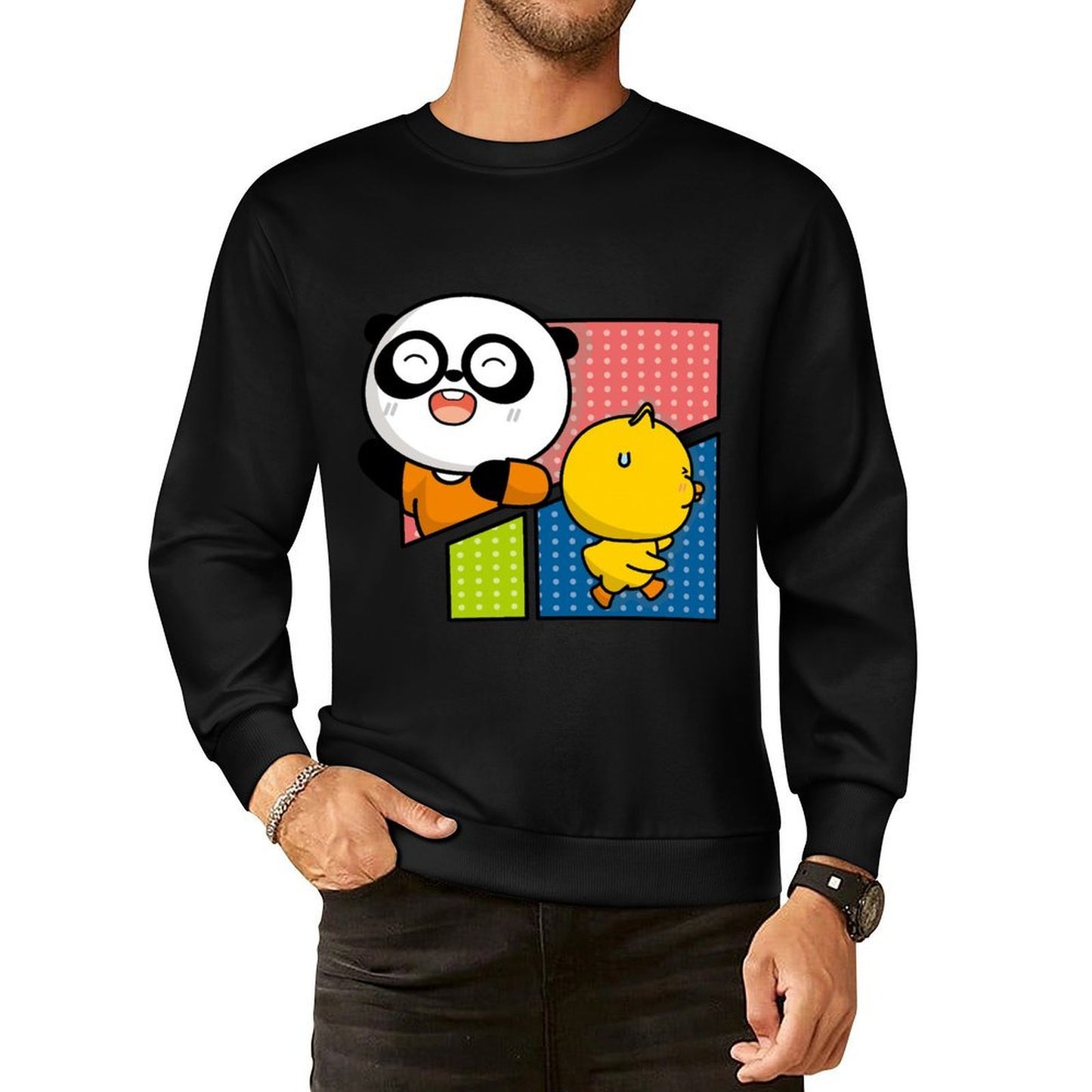 Front Patterned Long Sleeve TopSeries Printing