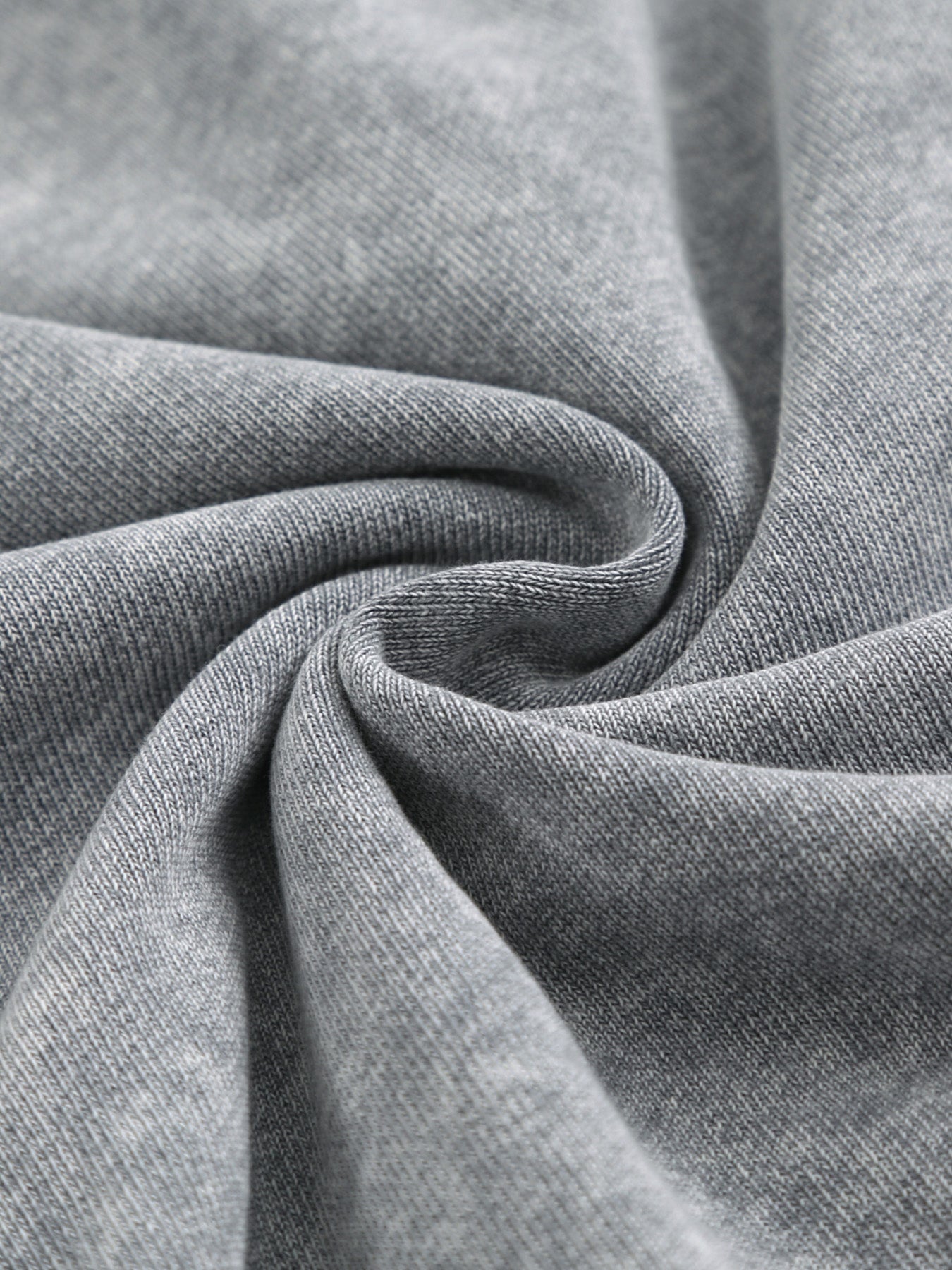 Washed Vintage Hoodie Without Drawstring - Light Gray BACK VIEW