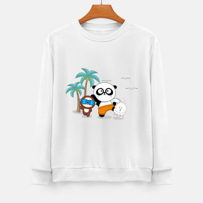 Front Patterned Long Sleeve TopDaily Neutral