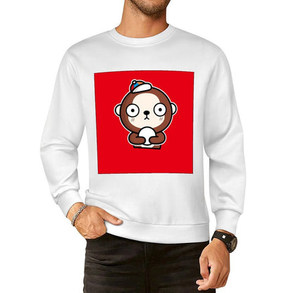 Front Patterned Long Sleeve TopSoftLine Crew Neck