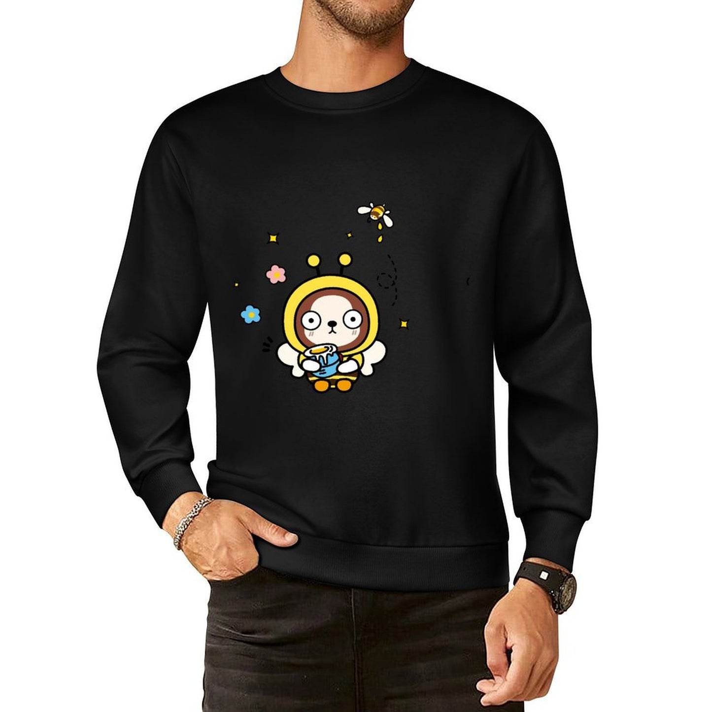 Front Patterned Long Sleeve TopActiveWear Breathable