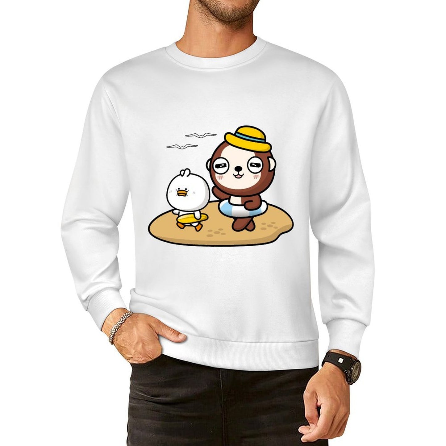 Front Patterned Long Sleeve TopSoft-Touch Timeless