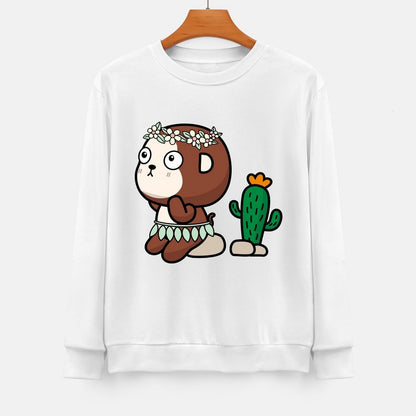 Front Patterned Long Sleeve TopSoft Batch-Printed