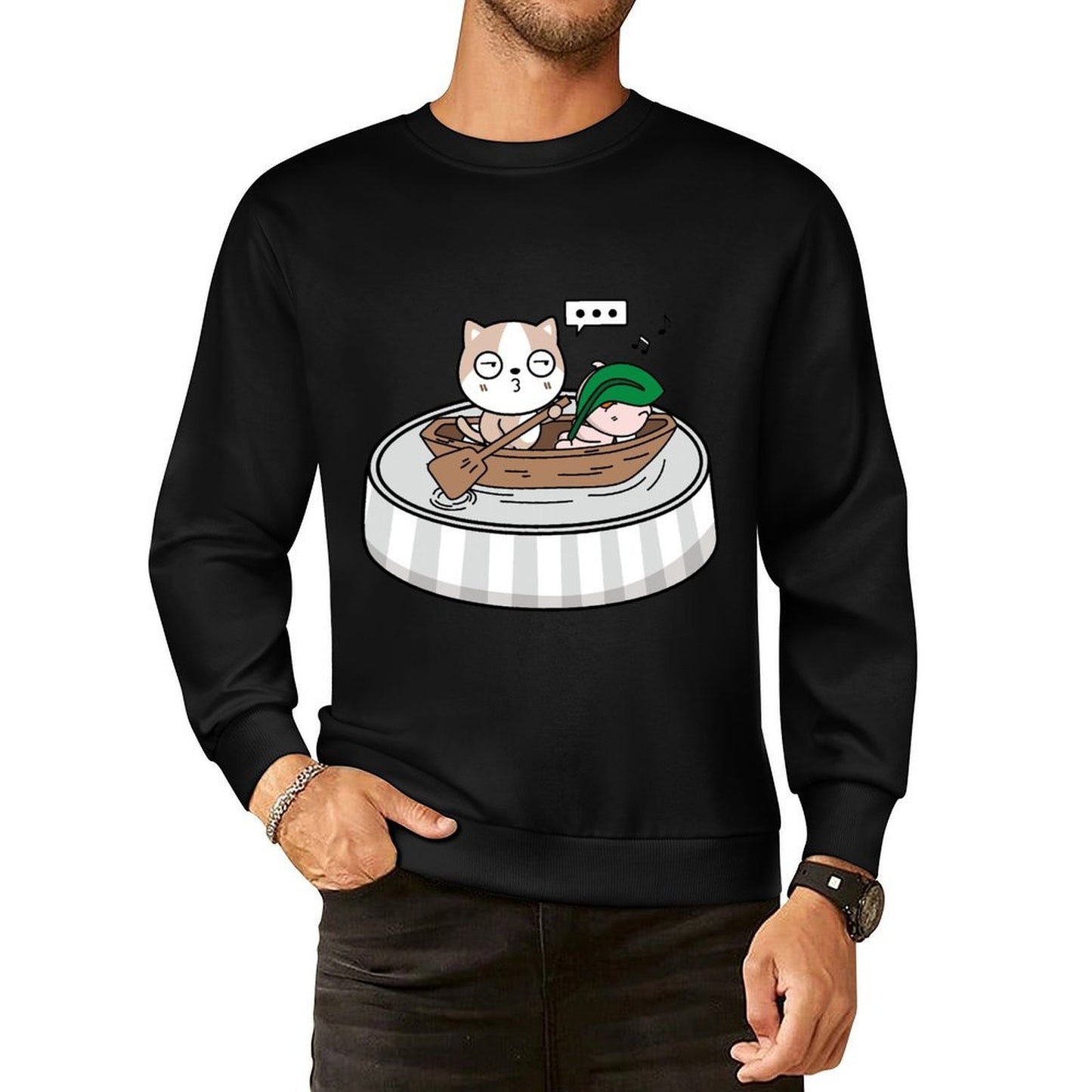 Front Patterned Long Sleeve TopWeekend Neat