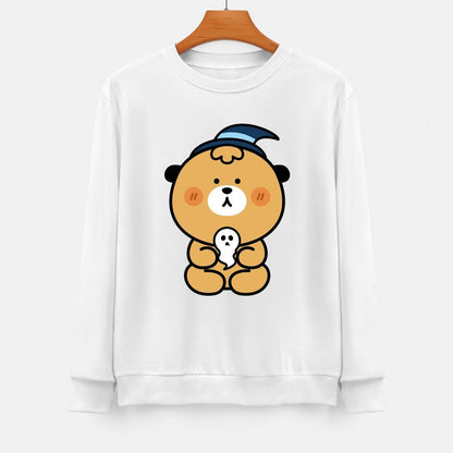 Front Patterned Long Sleeve TopBold TimelessComfort