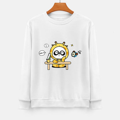 Front Patterned Long Sleeve TopDurable SmoothWear