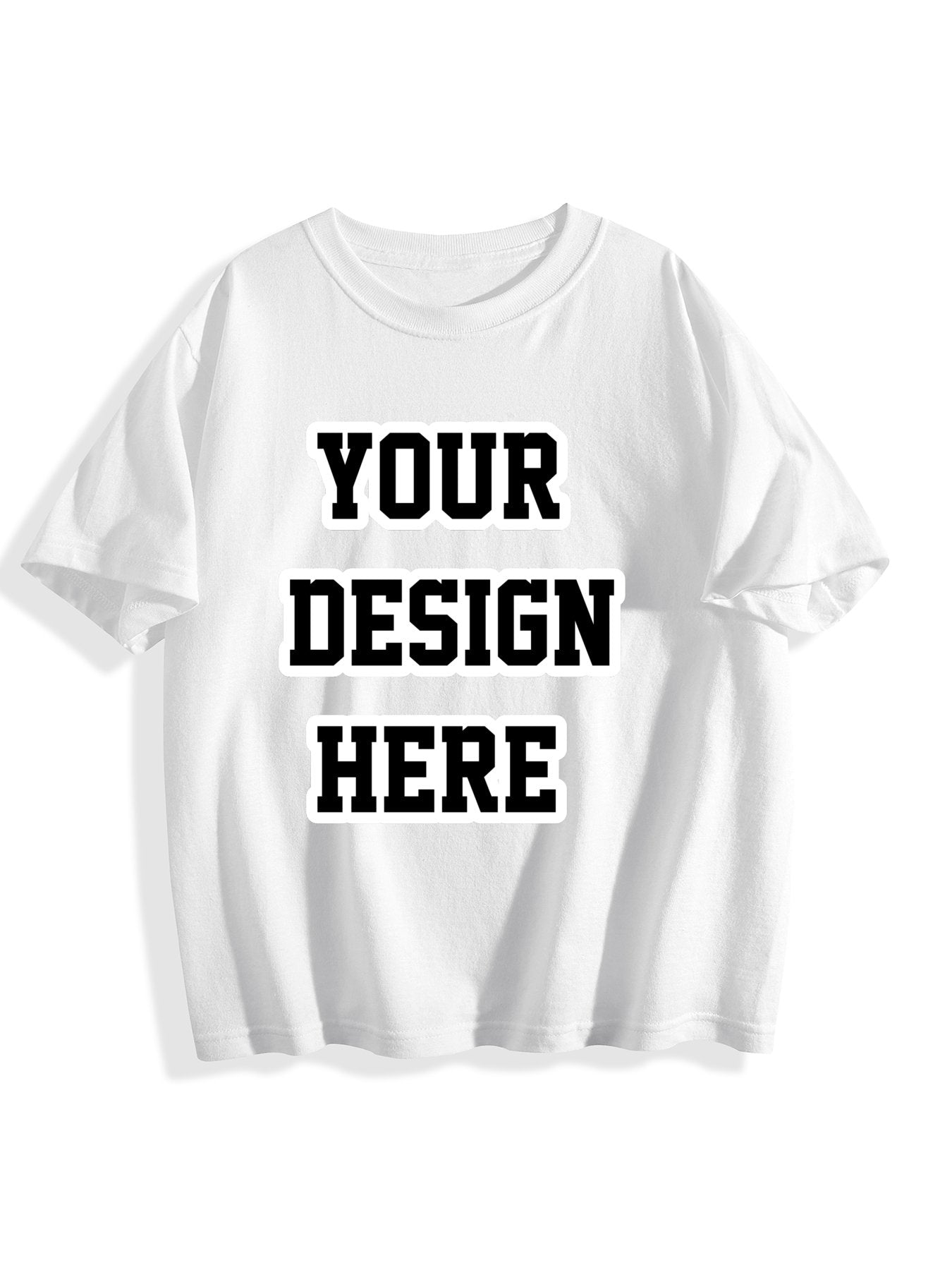 180g pure cotton short-sleeved shirt White