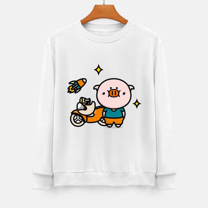 Front Patterned Long Sleeve TopChill Shrink-Resistant