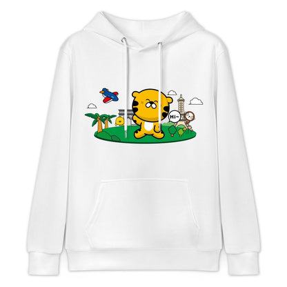 Classic Fit Daily Front Graphic Hoodies