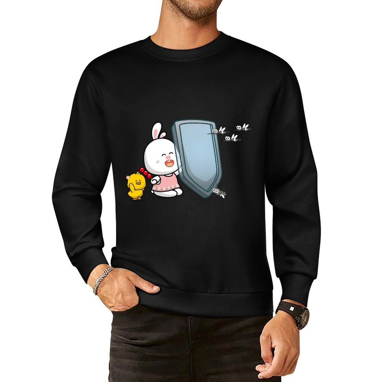 Front Patterned Long Sleeve TopOn-Demand Chill