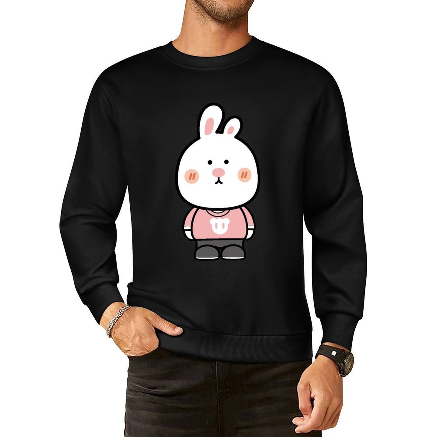 Front Patterned Long Sleeve TopRecycled Refined