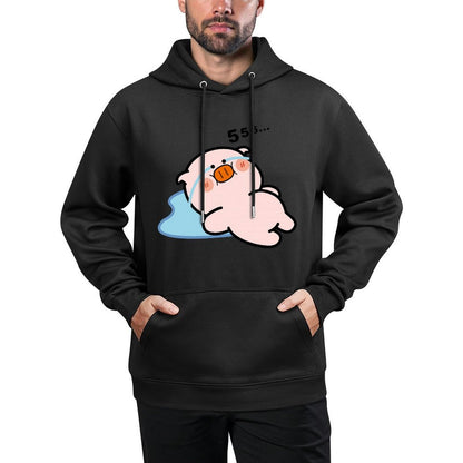 Crisp Print Minimalist Front Graphic Hoodies