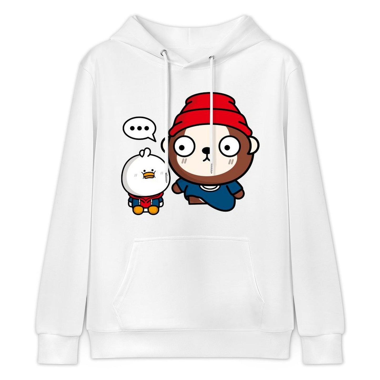 Eco-Conscious Sharp Front Graphic Hoodies