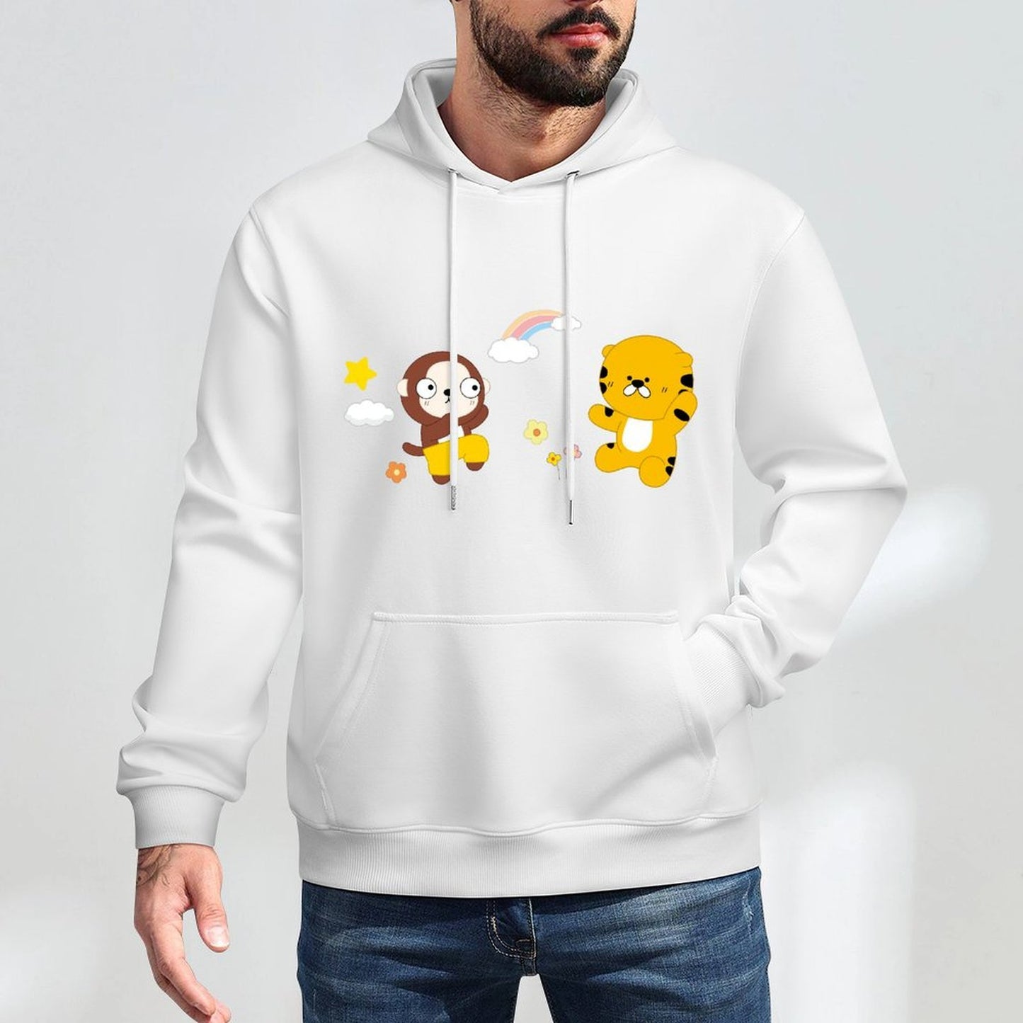 Casual Printed Front Graphic Hoodies