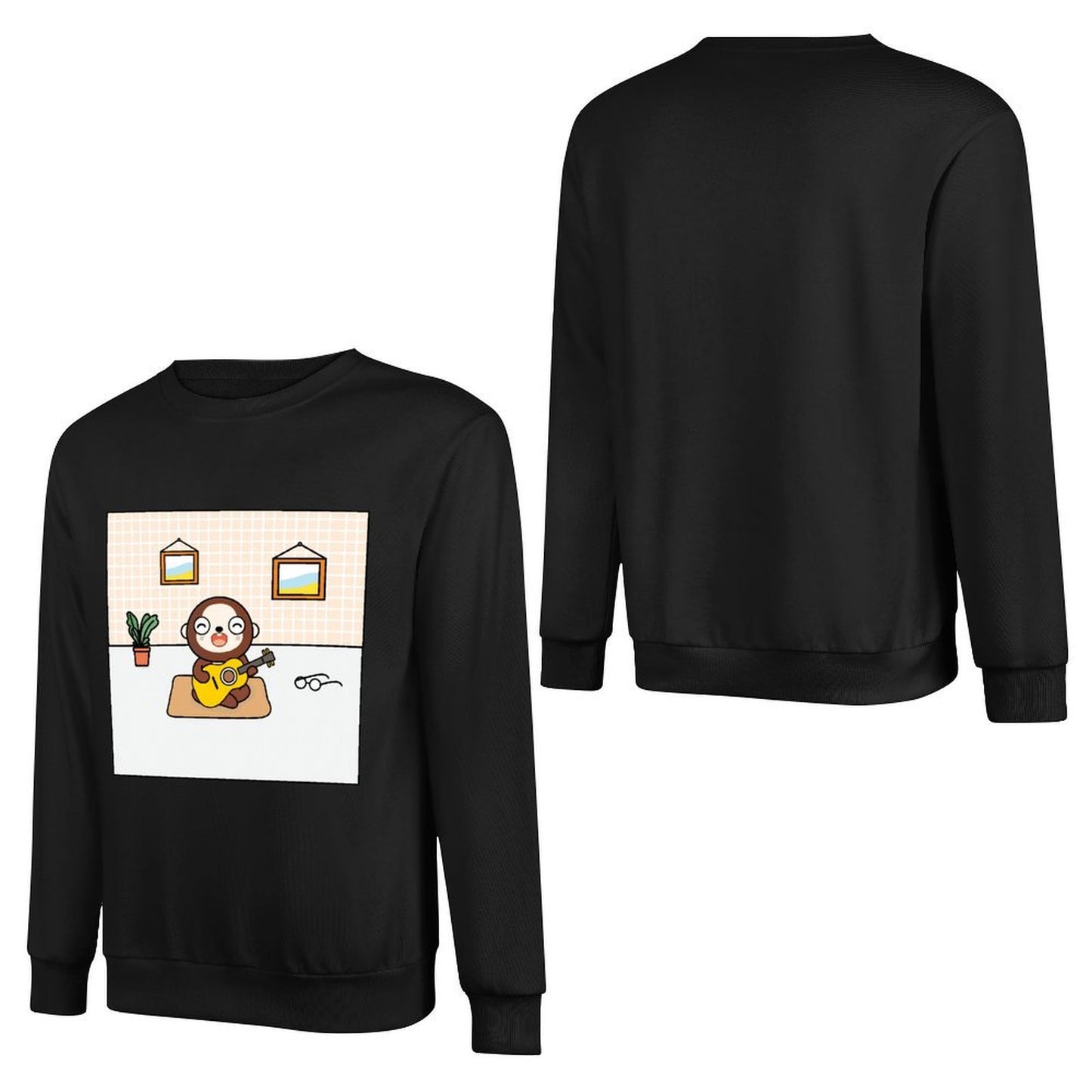 Front Patterned Long Sleeve TopPremium Unisex
