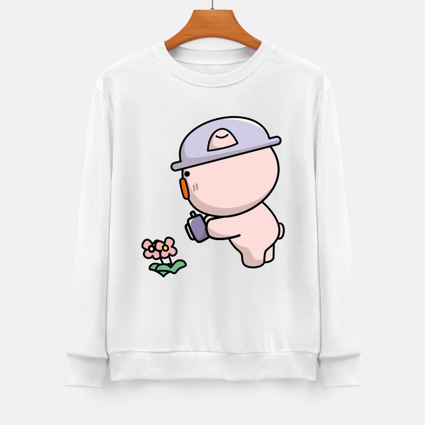 Front Patterned Long Sleeve TopStrong Eco-Conscious