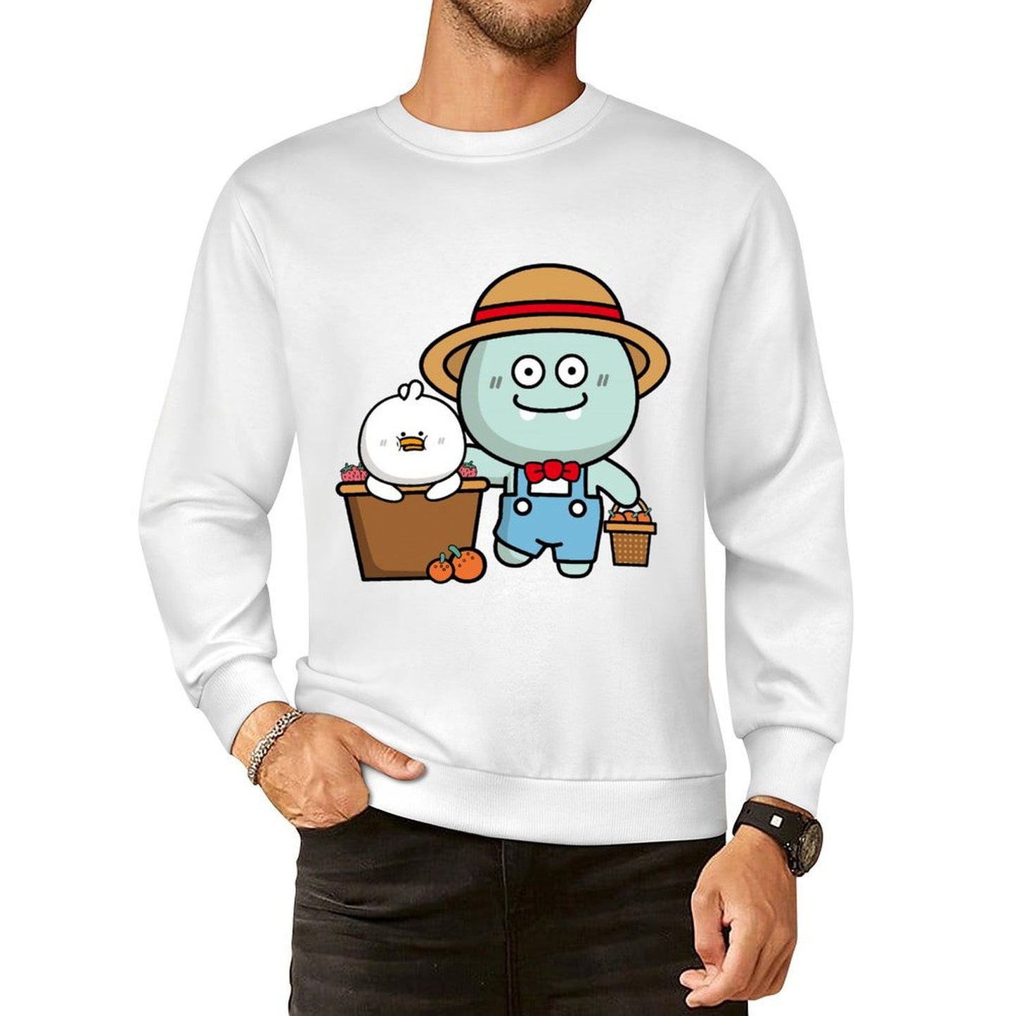 Front Patterned Long Sleeve TopEco / Sustainable Print-Ready