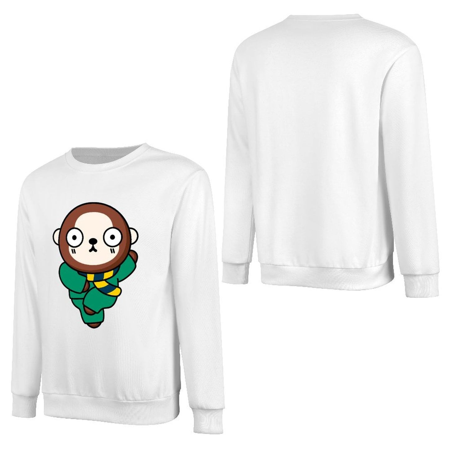 Front Patterned Long Sleeve TopPlain ComfortSeries