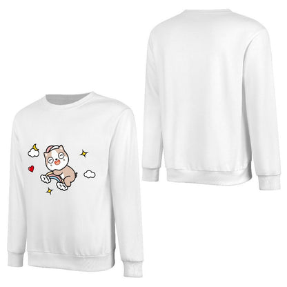 Front Patterned Long Sleeve TopMidweight Natural