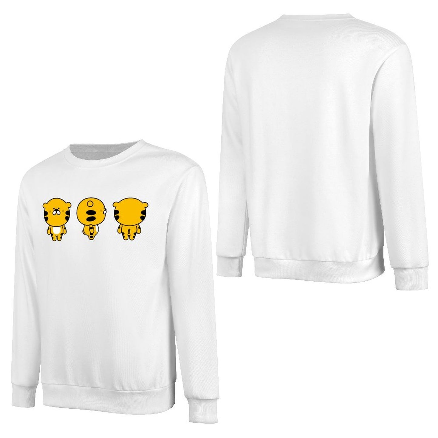 Front Patterned Long Sleeve TopFitted Solid