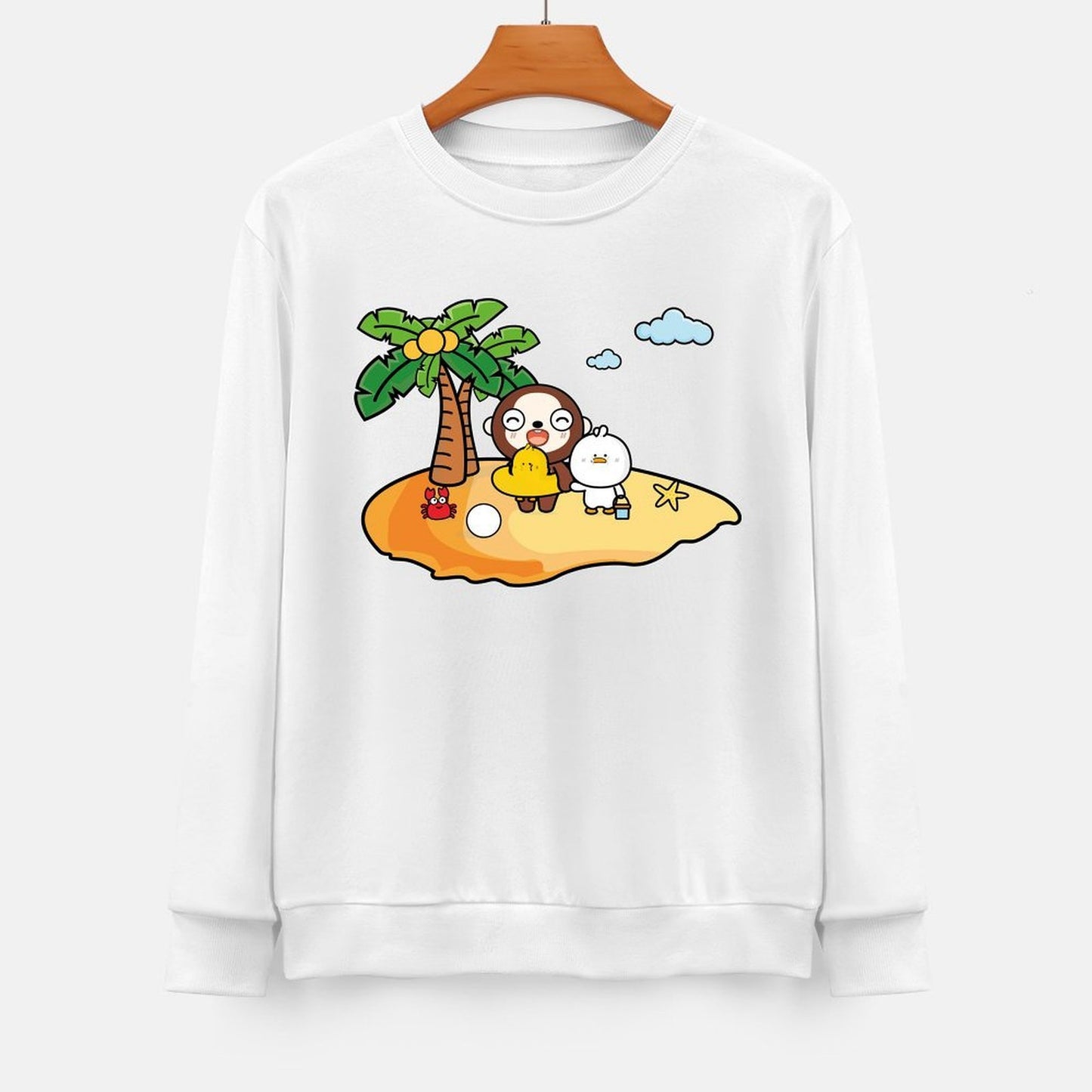 Front Patterned Long Sleeve TopSimpleFit Comfort