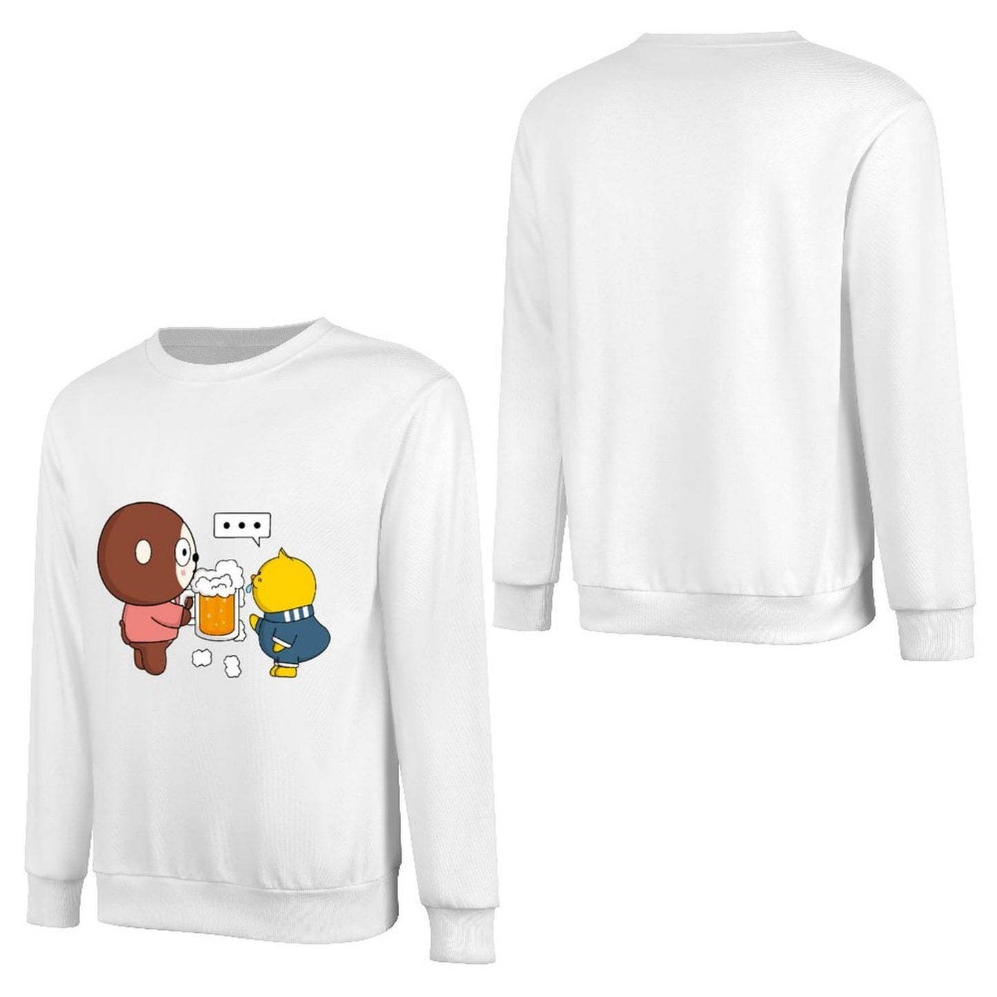 Front Patterned Long Sleeve TopStreetFit Smooth Feel