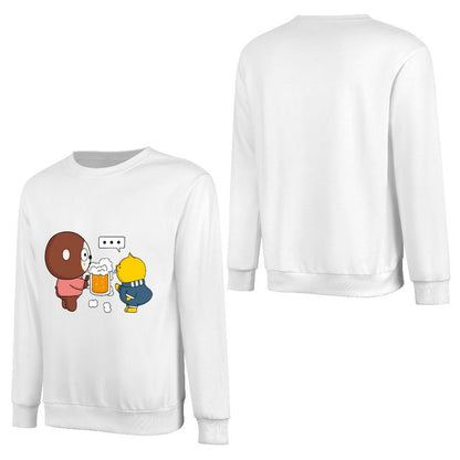 Front Patterned Long Sleeve TopStreetFit Smooth Feel