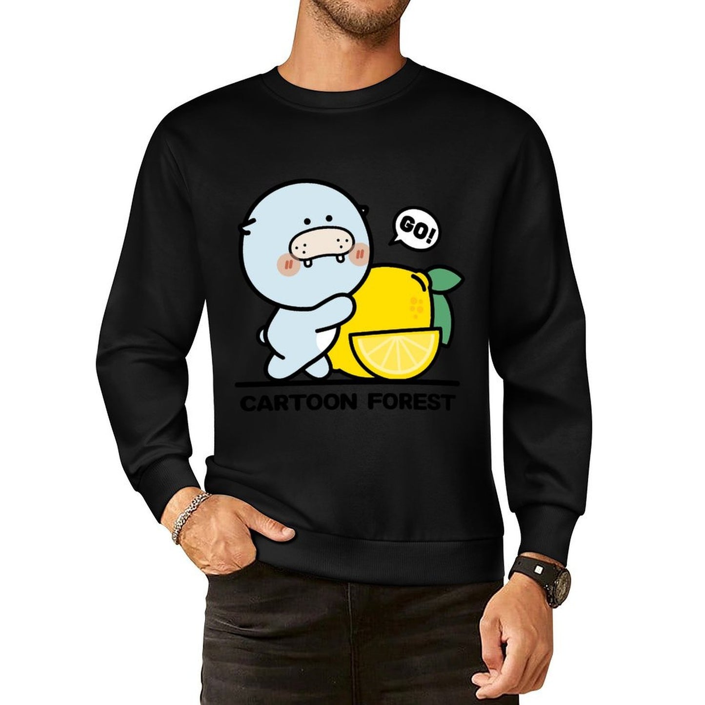 Front Patterned Long Sleeve TopRetro Minimal