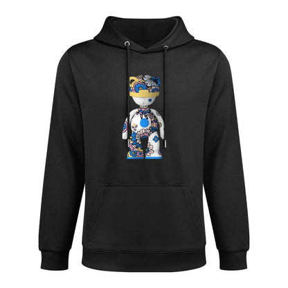 Hoodie Front PatternSeamless Crew Neck