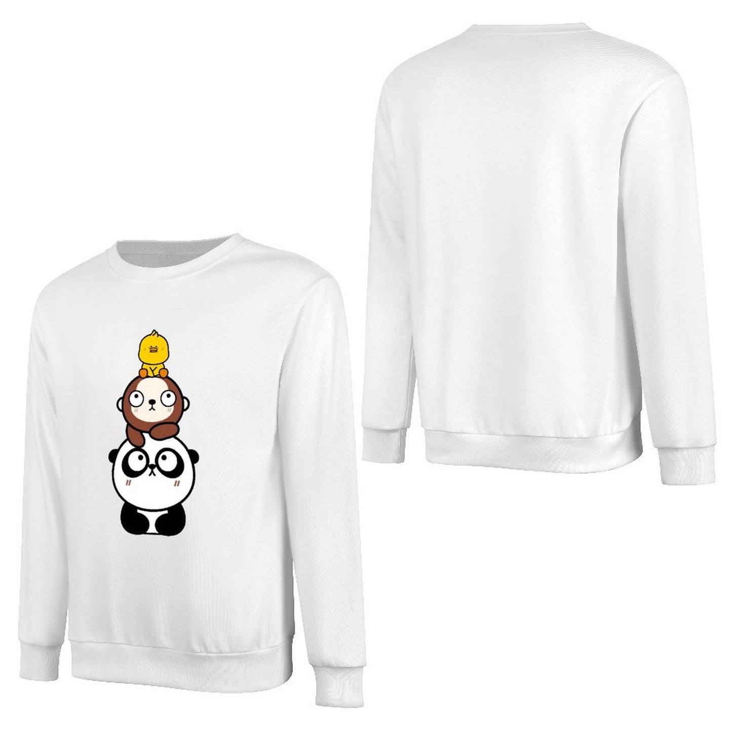 Front Patterned Long Sleeve TopEasy-Care Made-to-Order