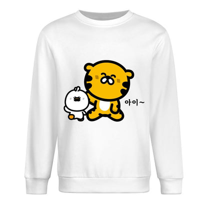 Front Patterned Long Sleeve TopIndoor Fade-Resistant