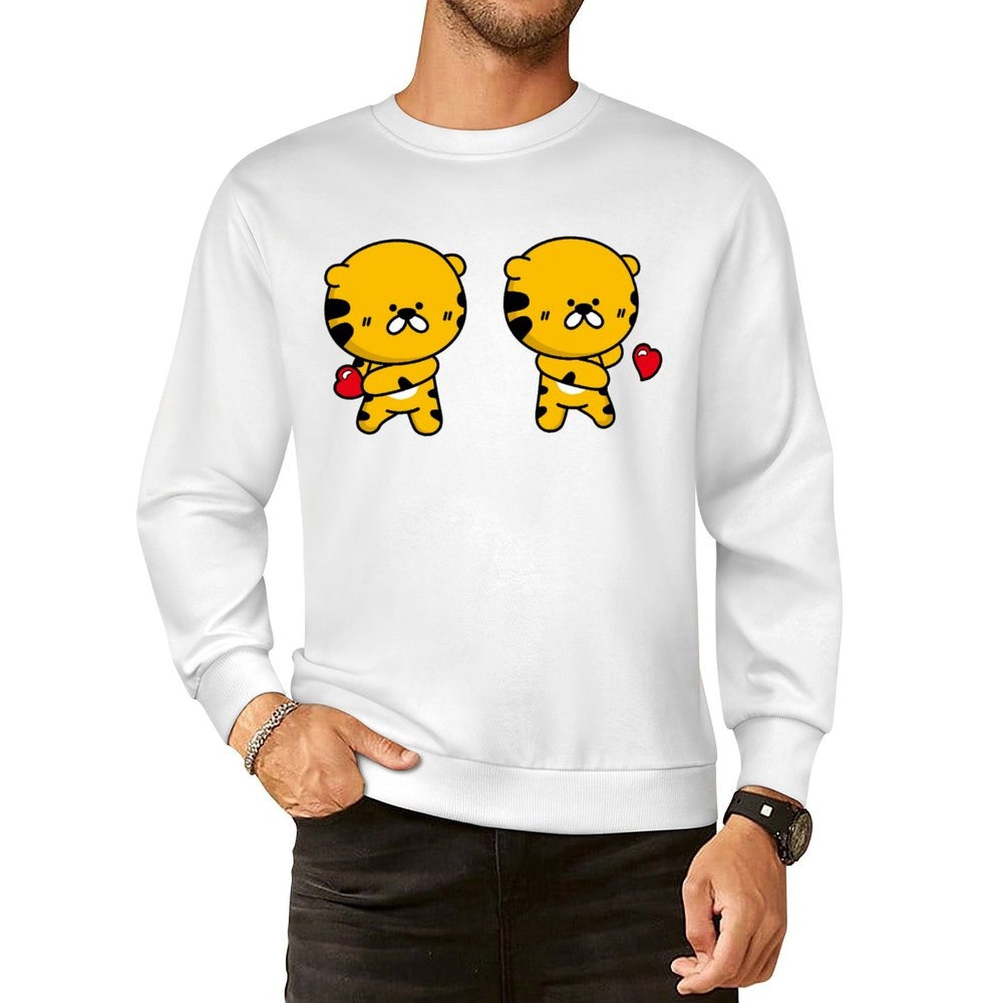 Front Patterned Long Sleeve TopSoft Neutral