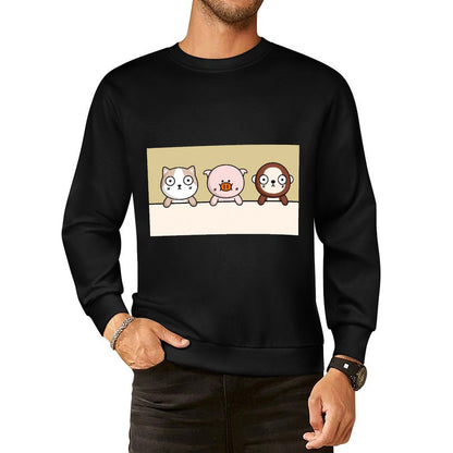 Front Patterned Long Sleeve TopHeavyweight Comfort