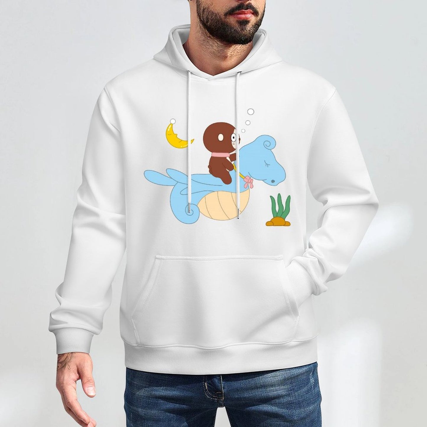 ModernFit Cotton Front Graphic Hoodies