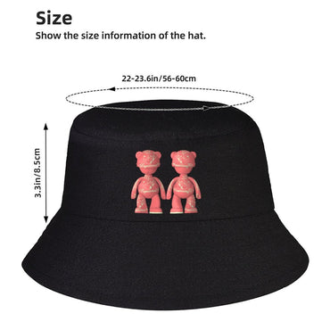 Printed Black Bucket Hat for Outdoor & Urban Looks