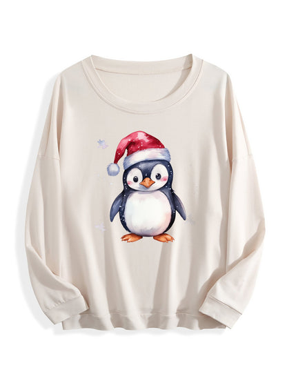 Customized Christmas-themed hoodies are available pengunin
