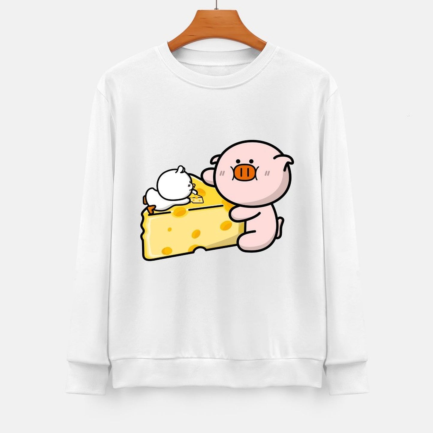 Front Patterned Long Sleeve TopEasyWear Batch-Printed