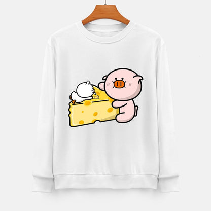 Front Patterned Long Sleeve TopEasyWear Batch-Printed