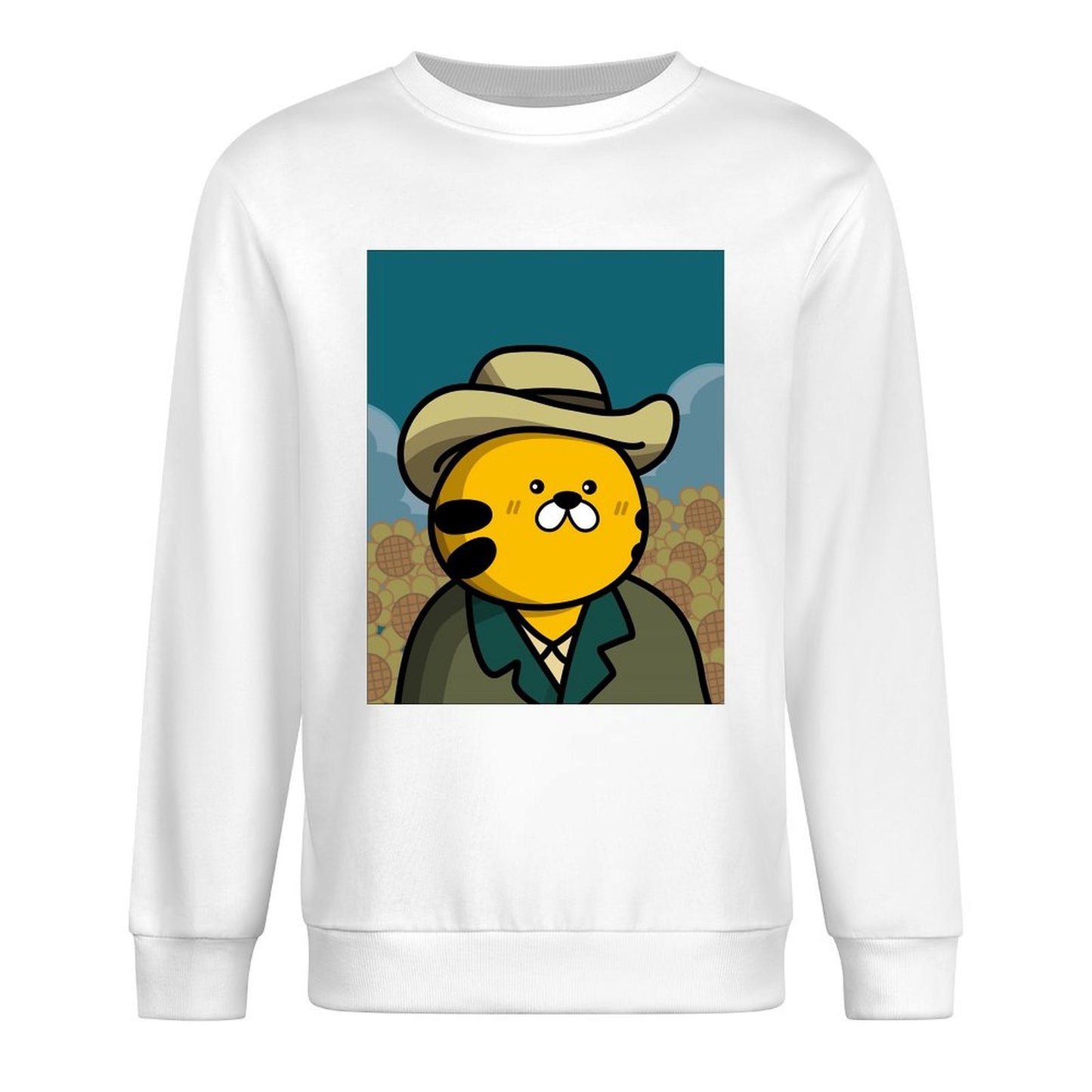 Front Patterned Long Sleeve TopFitted DailyFit