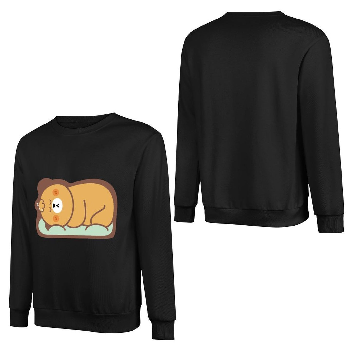 Front Patterned Long Sleeve TopRetro Shrink-Resistant