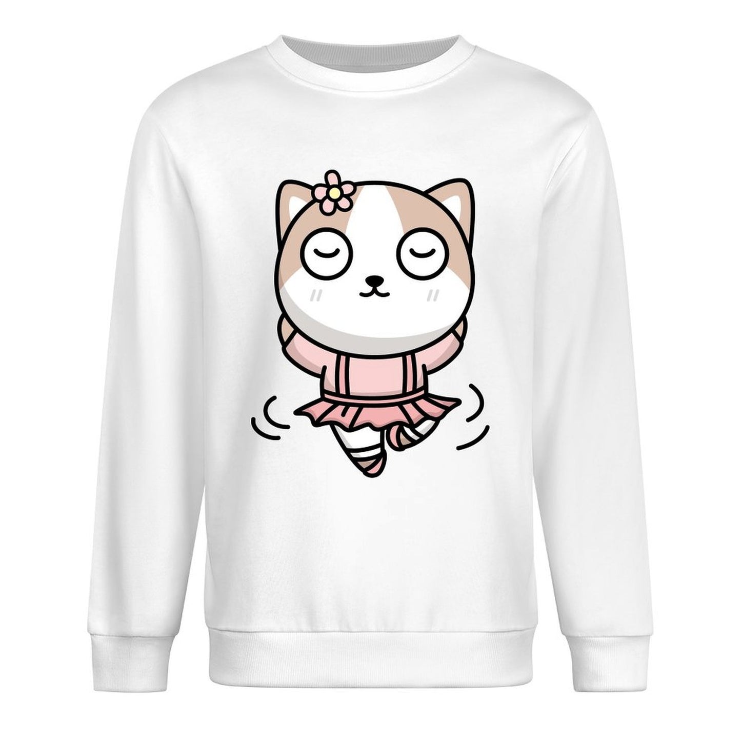 Front Patterned Long Sleeve TopClassicLine EverydayWear