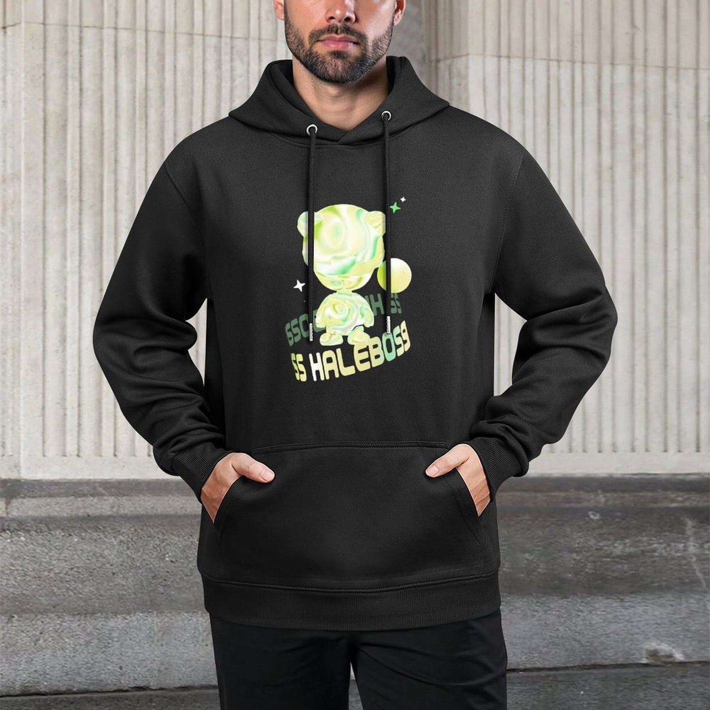 Hoodie Front PatternSolid Double-Stitched