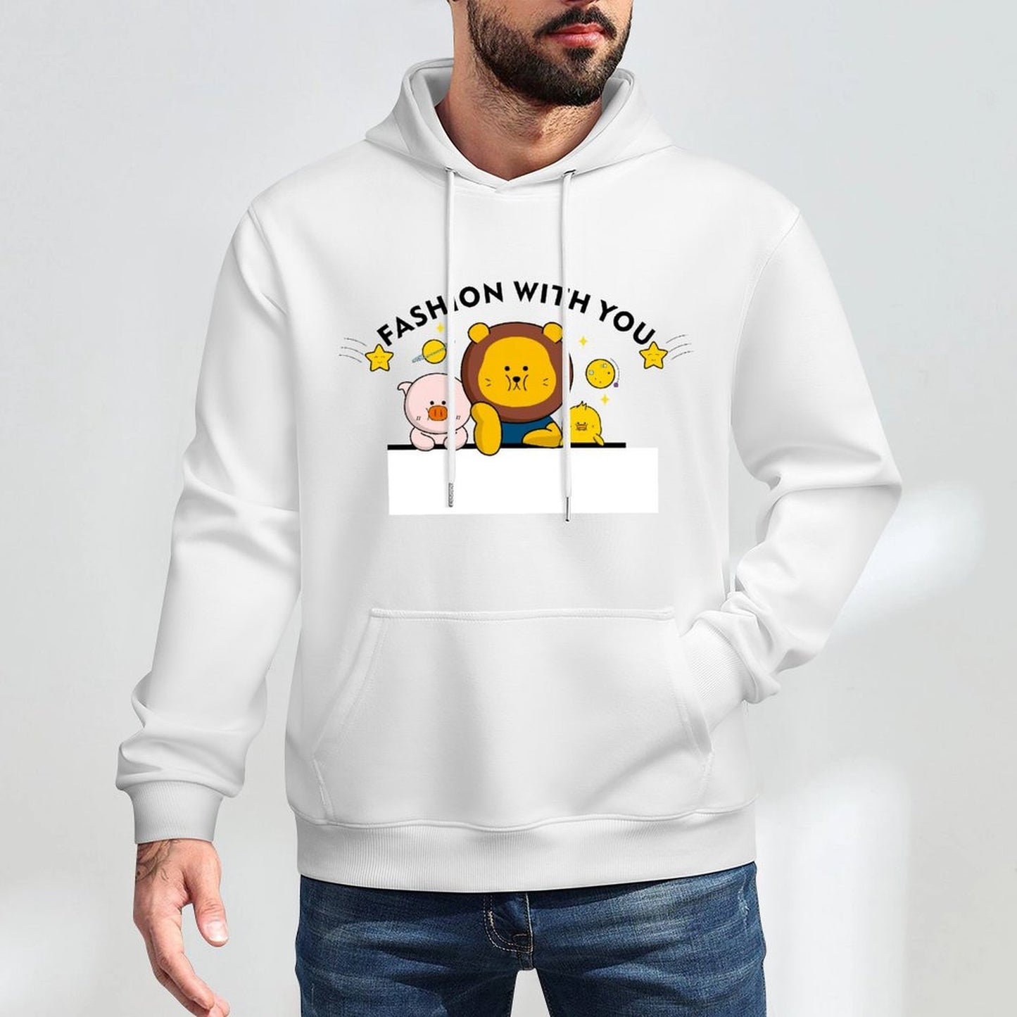 Logo-Ready Pure Front Graphic Hoodies