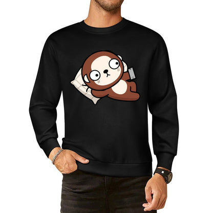 Front Patterned Long Sleeve TopNatural Shrink-Resistant